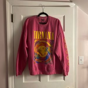 Urban Outfitters Nirvana Smile Overdyed Sweatshirt
